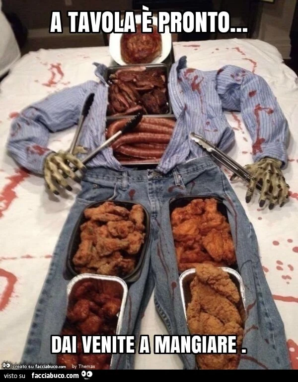A tavola è pronto&hellip; dai venite a mangiare