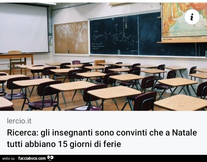 Ricerca gli insegnanti sono convinti che a natale tutti abbiano