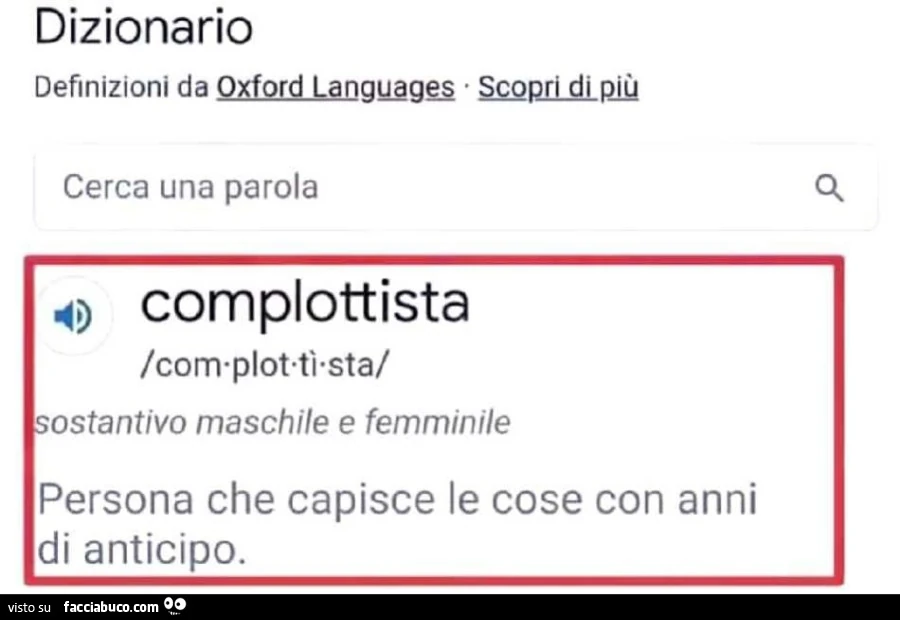 Complottista persona che capisce le cose con anni di anticipo