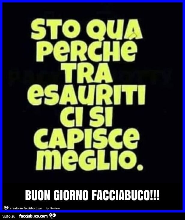 Buon giorno facciabuco