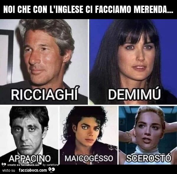 Noi che con l'inglese ci facciamo merenda