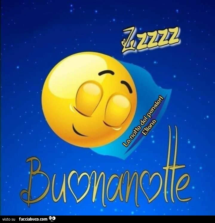 Emoji che dorme&hellip; zzzzz. Buonanotte