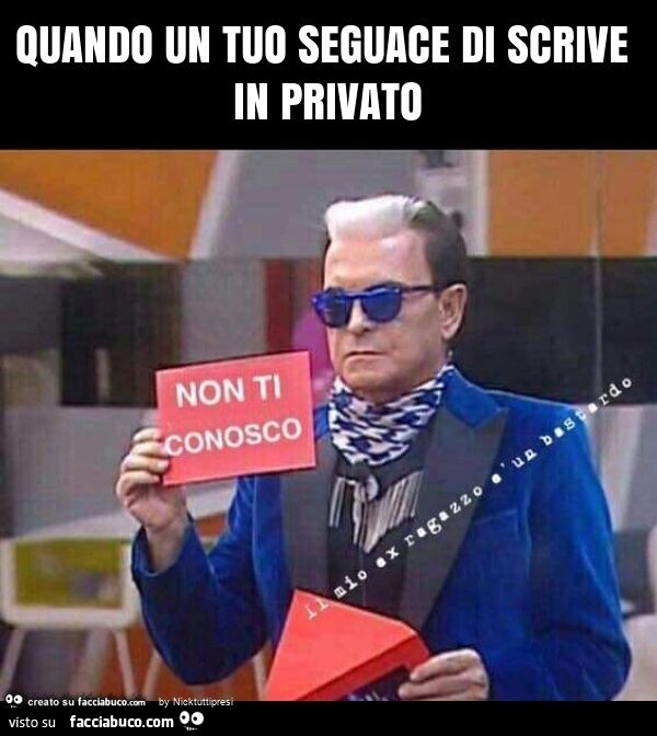 Quando un tuo seguace di scrive in privato