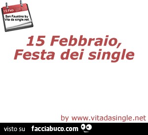 15 febbraio, festa dei single