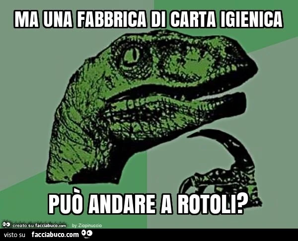 Ma una fabbrica di carta igienica può andare a rotoli?