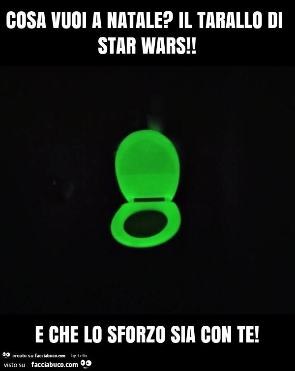 Cosa vuoi a natale? Il tarallo di star wars! E che lo sforzo sia con te