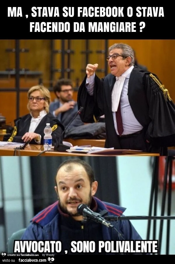 Ma, stava su facebook o stava facendo da mangiare?