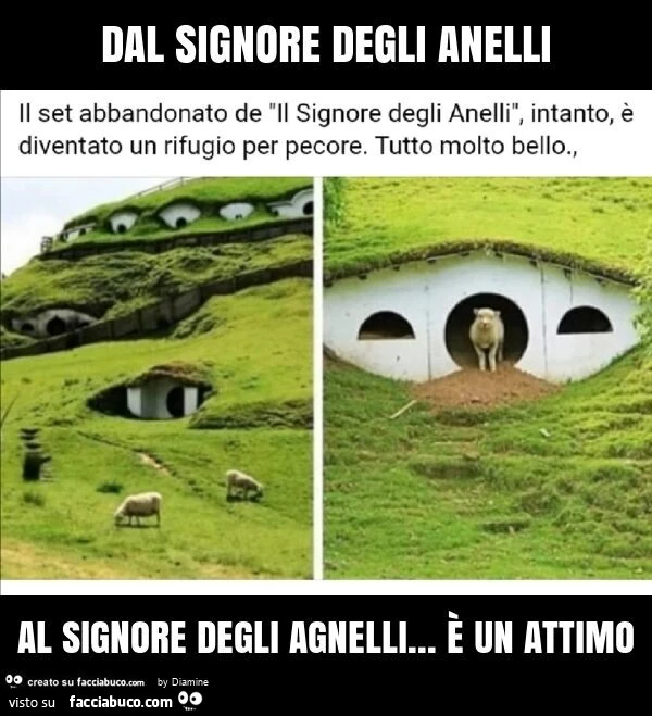 Dal signore degli anelli al signore degli agnelli&hellip; è un attimo