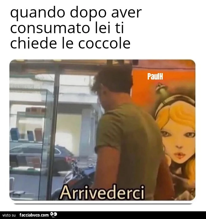 Sesso coccole arrivederci quando