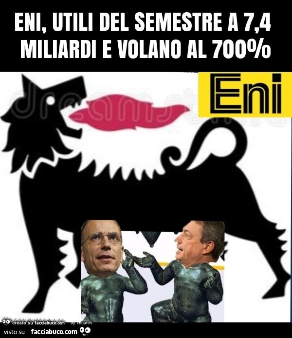 Eni, utili del semestre a 7,4 miliardi e volano al 700