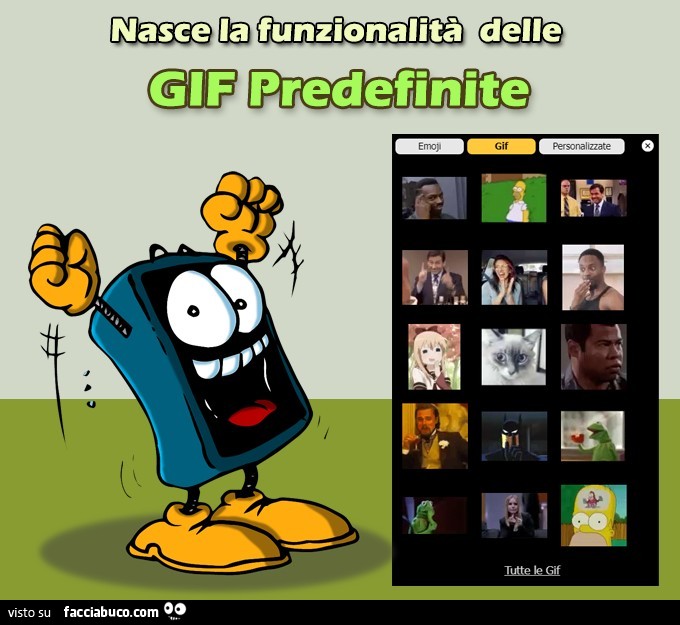 Nasce la funzionalità delle GIF predefinite