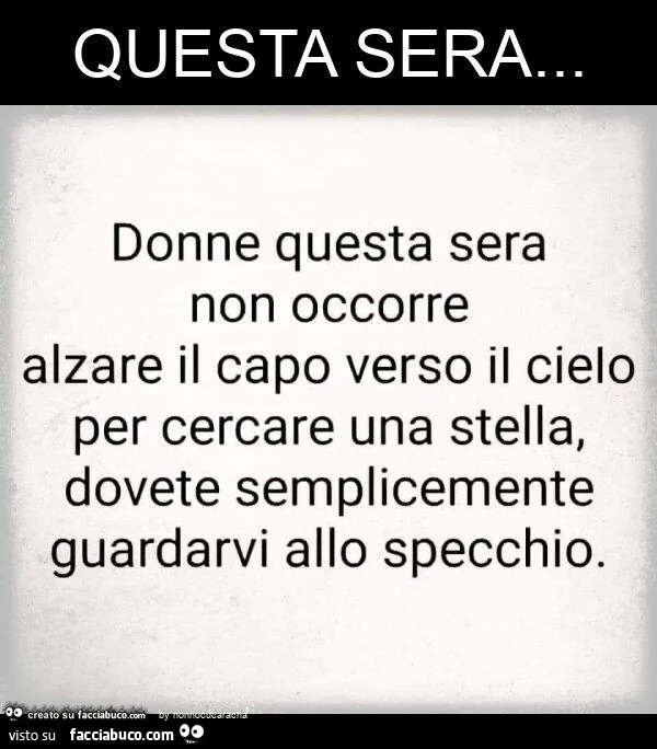 Questa sera