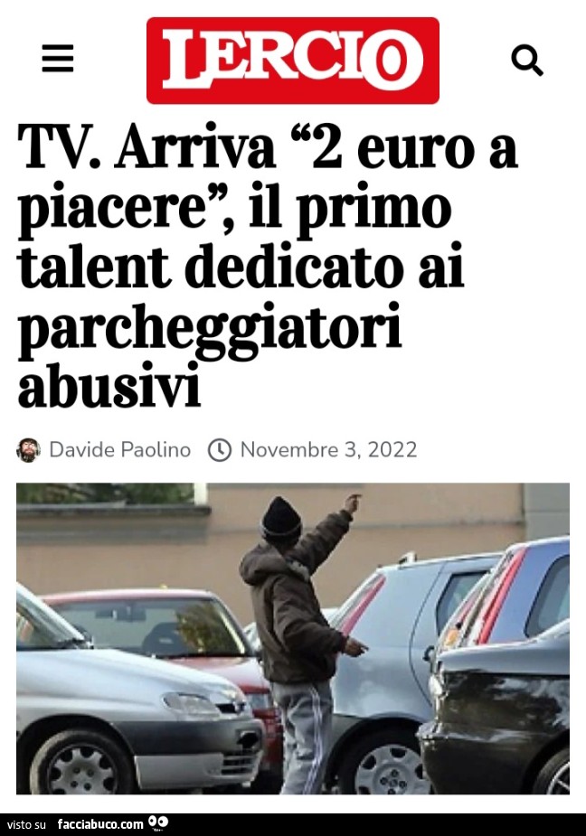 TV arriva 2 euro a piacere il primo talent dedicato ai parcheggiatori abusivi