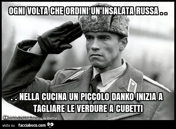 Ogni volta che ordini un'insalata russa&hellip; nella cucina un piccolo danko inizia a tagliare le verdure a cubetti