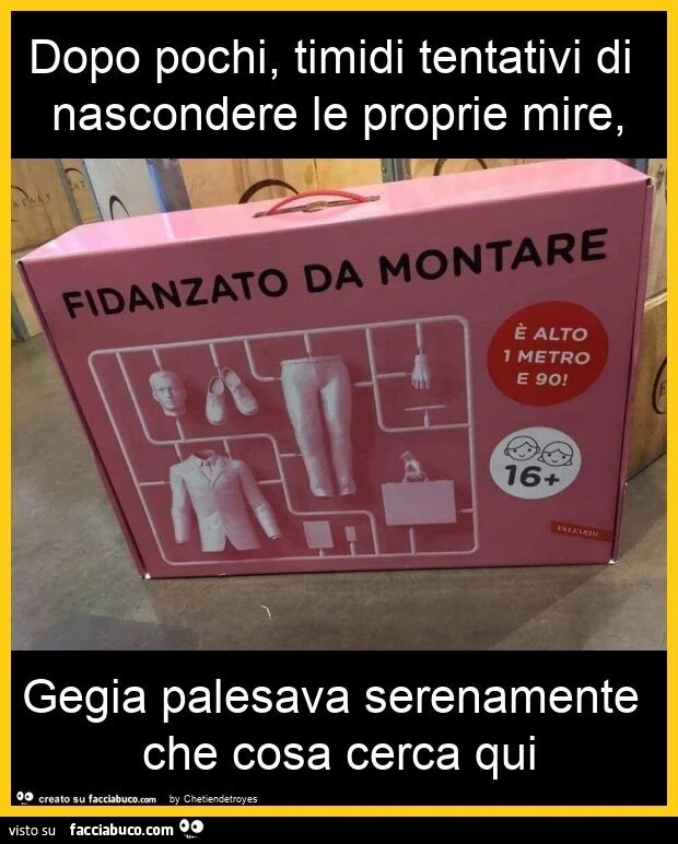 Dopo pochi, timidi tentativi di nascondere le proprie mire, gegia palesava serenamente che cosa cerca qui
