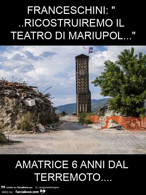 Franceschini: ". Ricostruiremo il teatro di mariupol&hellip; " amatrice 6 anni dal terremoto