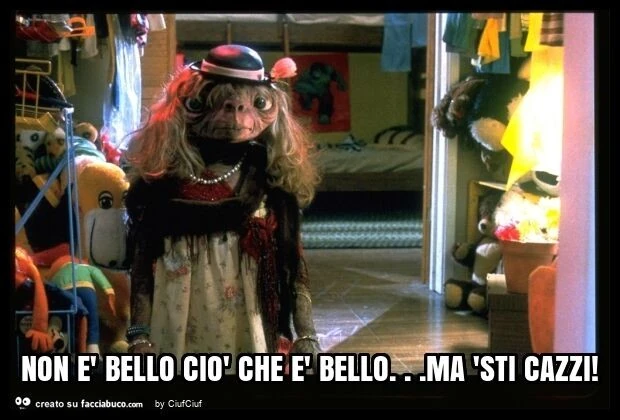 Non è bello ciò che è bello&hellip; ma 'sti cazzi