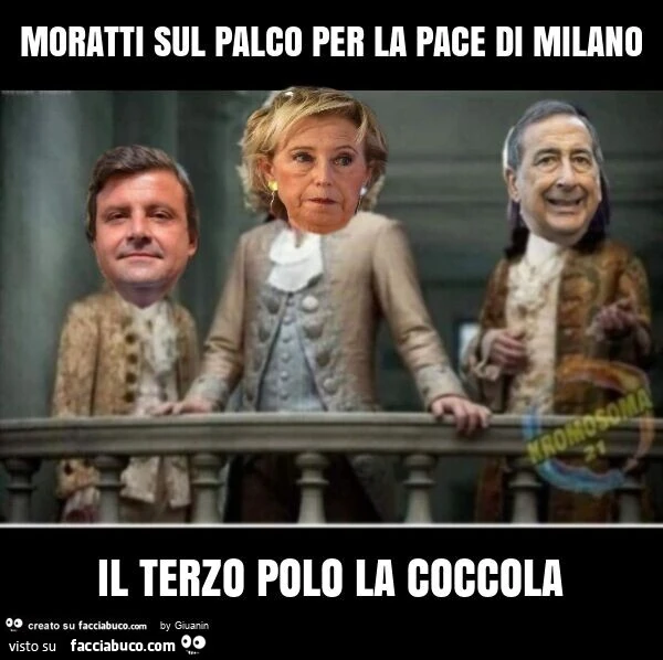 Moratti sul palco per la pace di milano il terzo polo la coccola