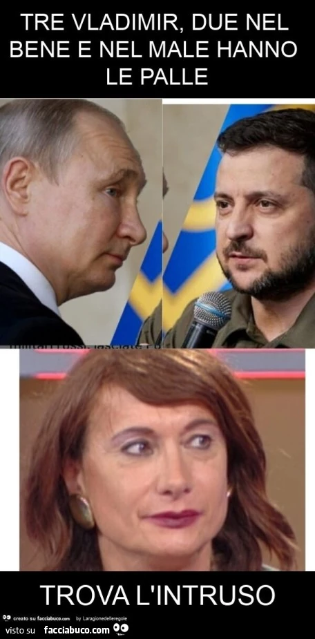 Tre vladimir, due nel bene e nel male hanno le palle trova l'intruso