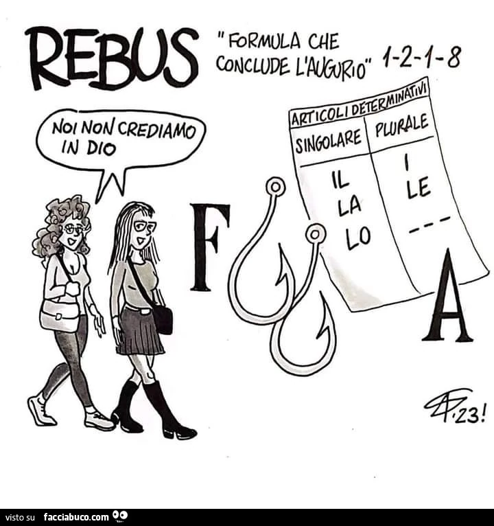 Rebus. Formula che conclude l'augurio