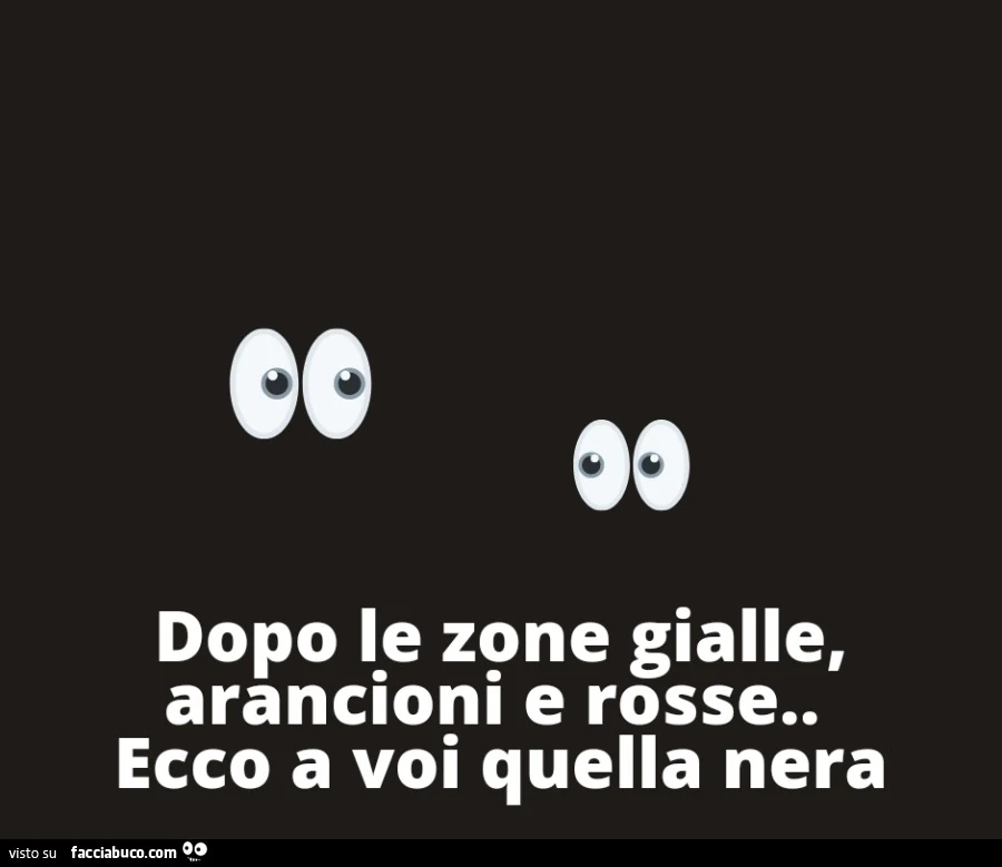 Dopo le zone gialle, arancioni e rosse. Ecco a voi quella nera