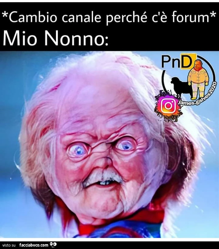 Cambio canale perché c'è forum mio nonno