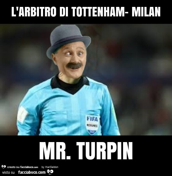 L'arbitro di tottenham- milan mr. Turpin