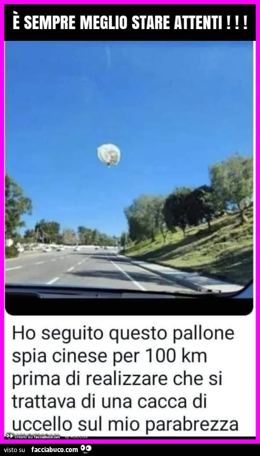È sempre meglio stare attenti