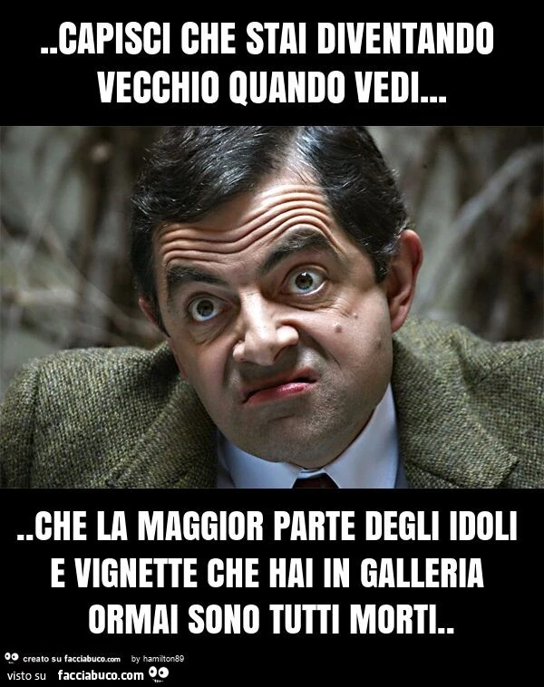 Capisci che stai diventando vecchio quando vedi&hellip; che la maggior parte degli idoli e vignette che hai in galleria ormai sono tutti morti