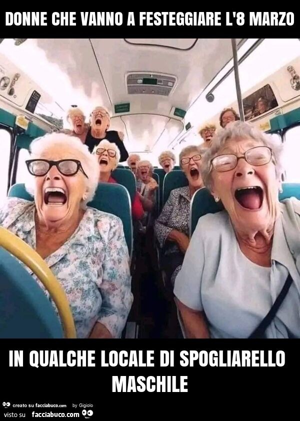 Donne che vanno a festeggiare l'8 marzo in qualche locale di spogliarello maschile
