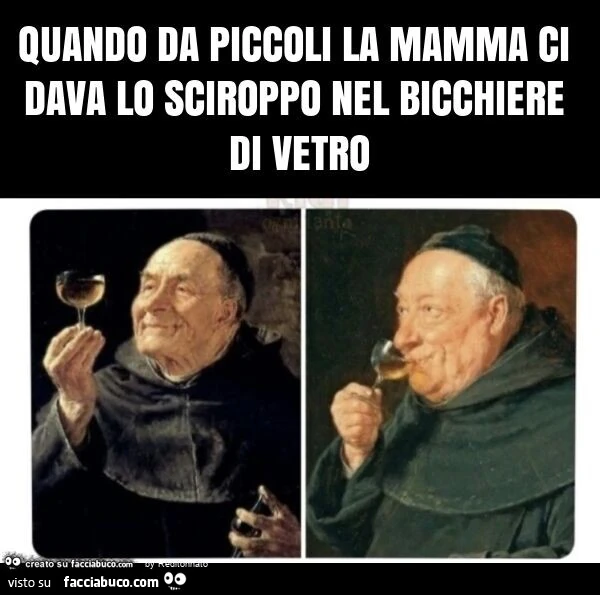 Quando da piccoli la mamma ci dava lo sciroppo nel bicchiere di vetro