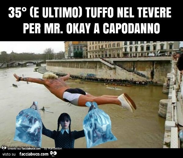 35° (e Ultimo) Tuffo Nel Tevere Per Mr. Okay A Capodanno - Facciabuco.com