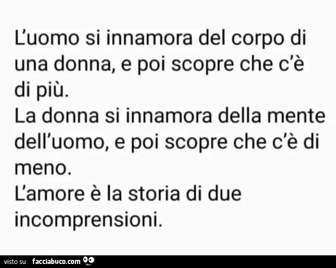 Luomo Si Innamora Del Corpo Di Una Donna E Poi Scopre Che Cè Di Più 