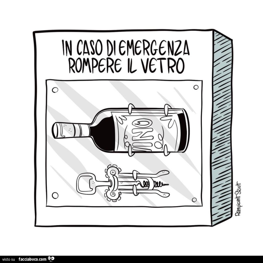 In caso di emergenza rompere il vetro