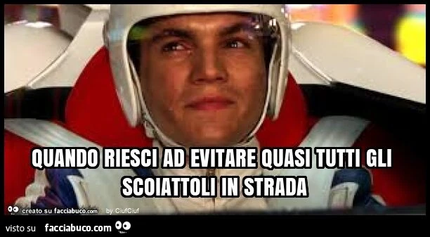 Quando riesci ad evitare quasi tutti gli scoiattoli in strada