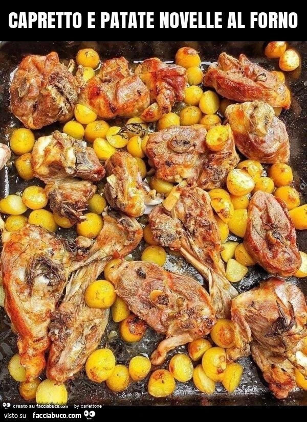 Capretto e patate novelle al forno
