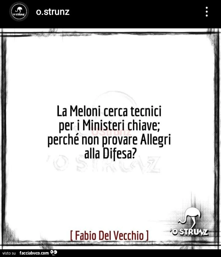 La Meloni cerca tecnici per i ministeri chiave; perché non provare Allegri alla difesa?