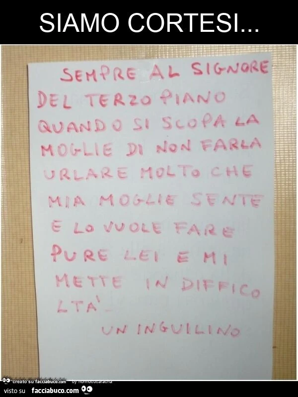 Siamo cortesi