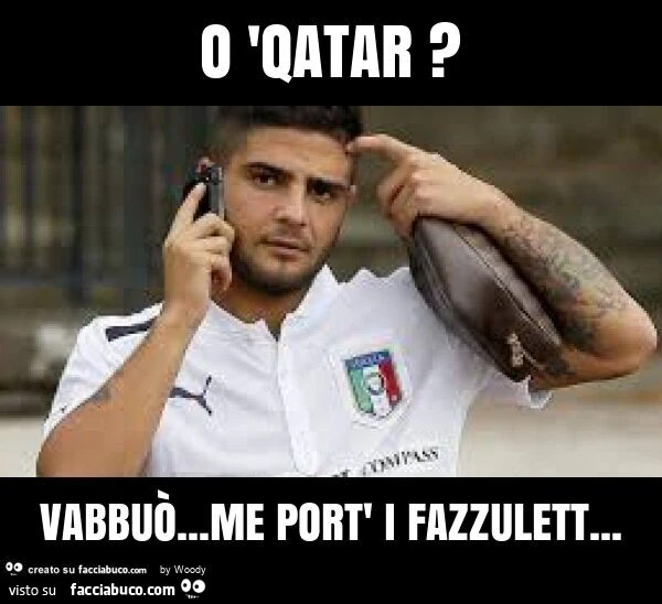 O 'qatar? Vabbuò&hellip; me port' i fazzulett