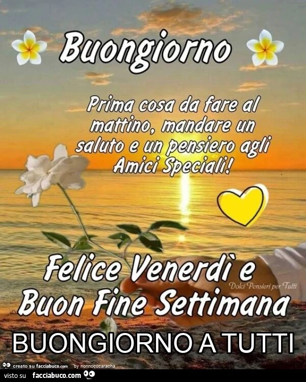Buongiorno a tutti