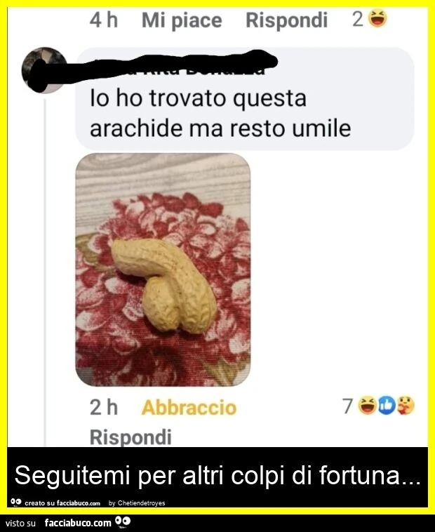 Seguitemi per altri colpi di fortuna