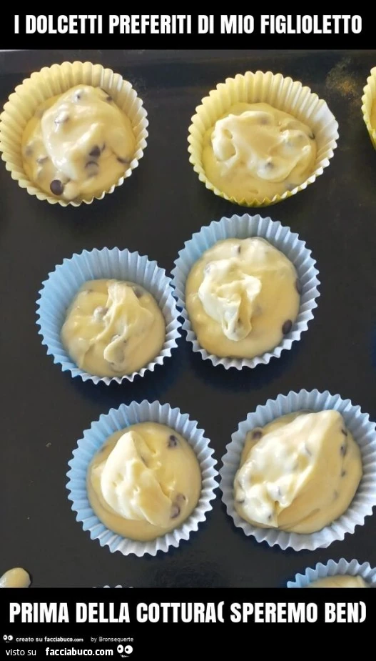 I dolcetti preferiti di mio figlioletto prima della cottura( speremo ben)