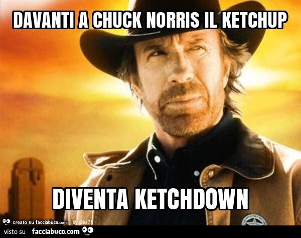 Davanti a chuck norris il ketchup diventa ketchdown
