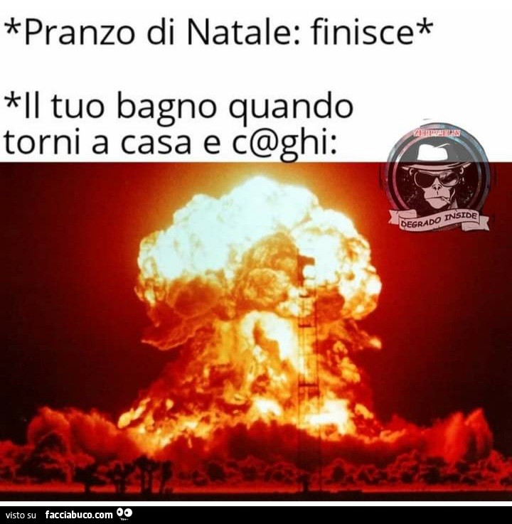 Quando Finisce Il Tempo Di Natale Pranzo di natale finisce il tuo bagno quando torni a casa - Facciabuco.com
