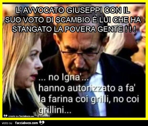 L' avvocato giuseppi con il suo voto di scambio è lui che ha stangato la povera gente