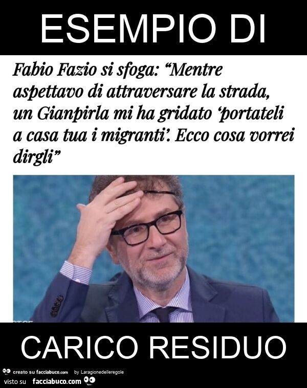 Esempio di carico residuo