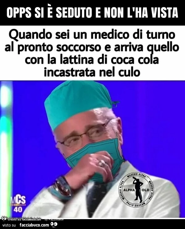 Opps si è seduto e non l'ha vista