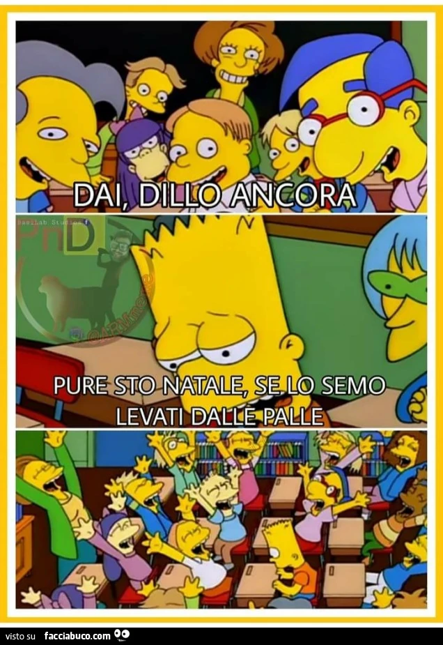 Dai dillo ancora pure sto natale se lo semo