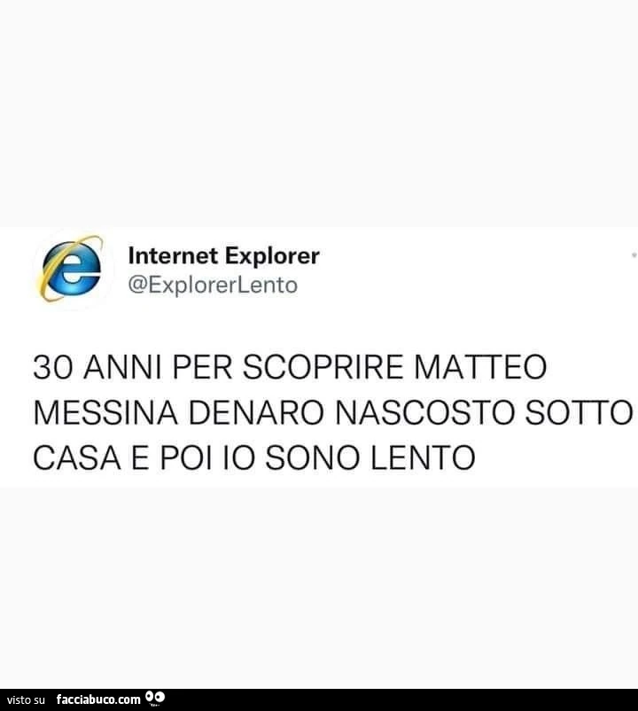 30 anni per scoprire matteo messina denaro nascosto sotto casa e poi io sono lento
