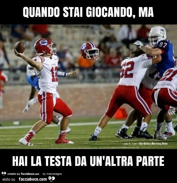 Quando stai giocando, ma hai la testa da un'altra parte